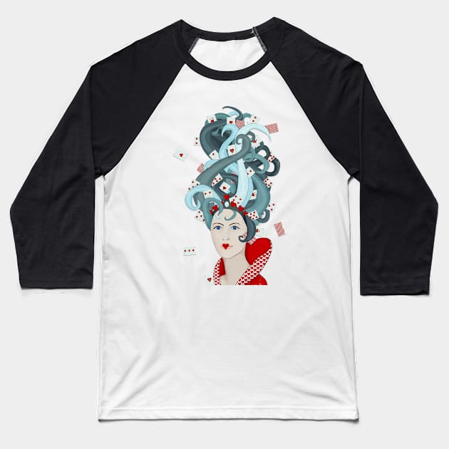 Rococo: Queen of Hearts Baseball T-Shirt by Sybille